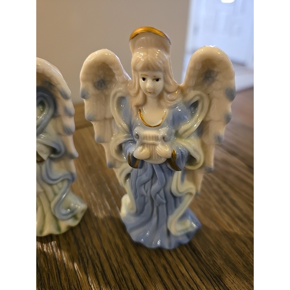 vintage porcelain angel figurines Set Of 4 - Picture 4 of 5